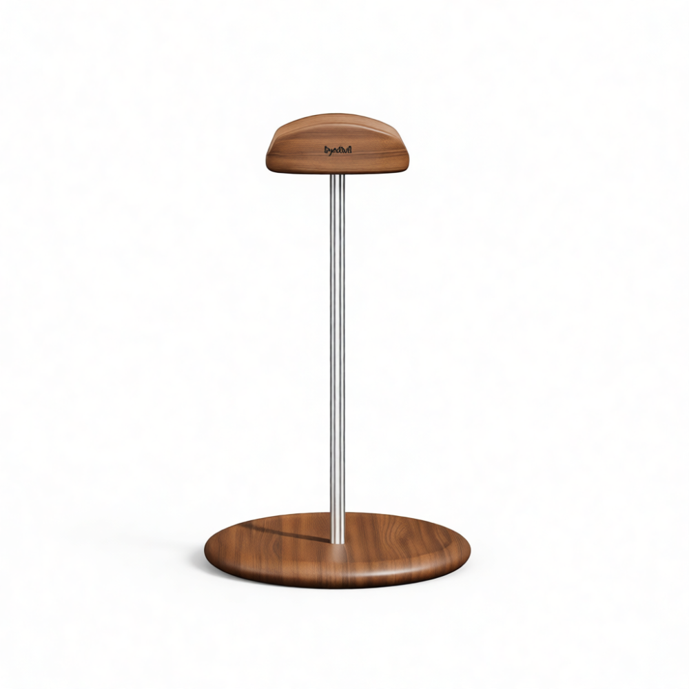 Desk Setup Headphones - Solid Wood Headset Holder Stand Desktop