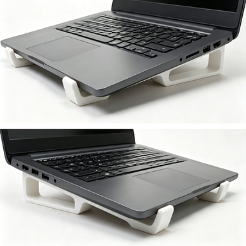Desk Setup Riser - Ergonomic 3D Printed Laptop Stand, Portable