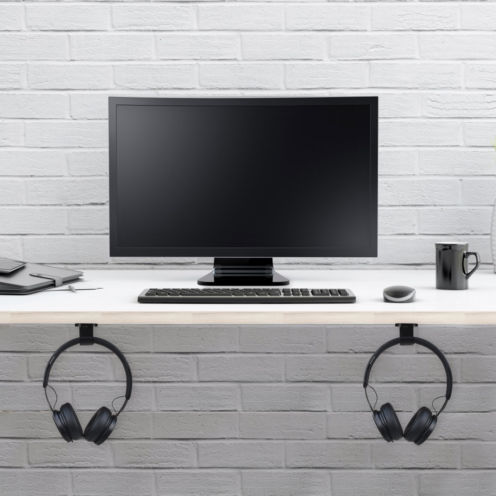Desk Setup Headphones - Fine Craftsmanship Under Desk Headset Stand