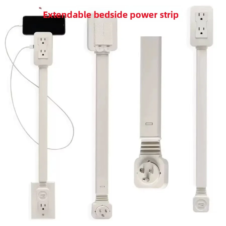 Power Strip Flat - Space-Saving Flat Plug Power Strip with