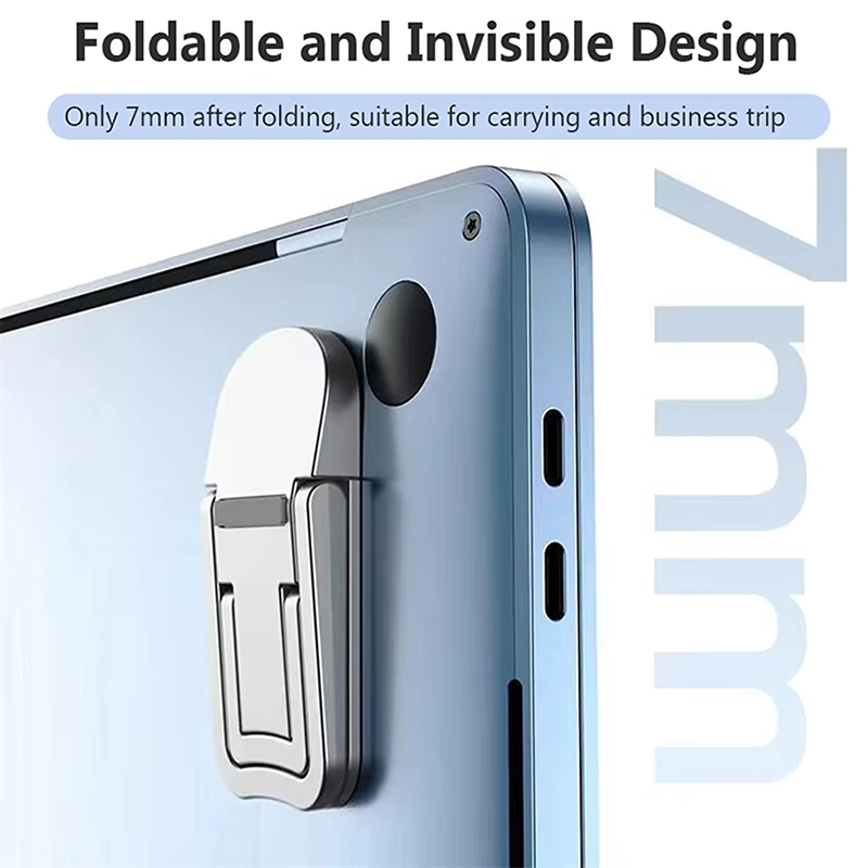 Desk Setup Riser - Mini Portable Notebook Stand Foldable Self-Adhesive