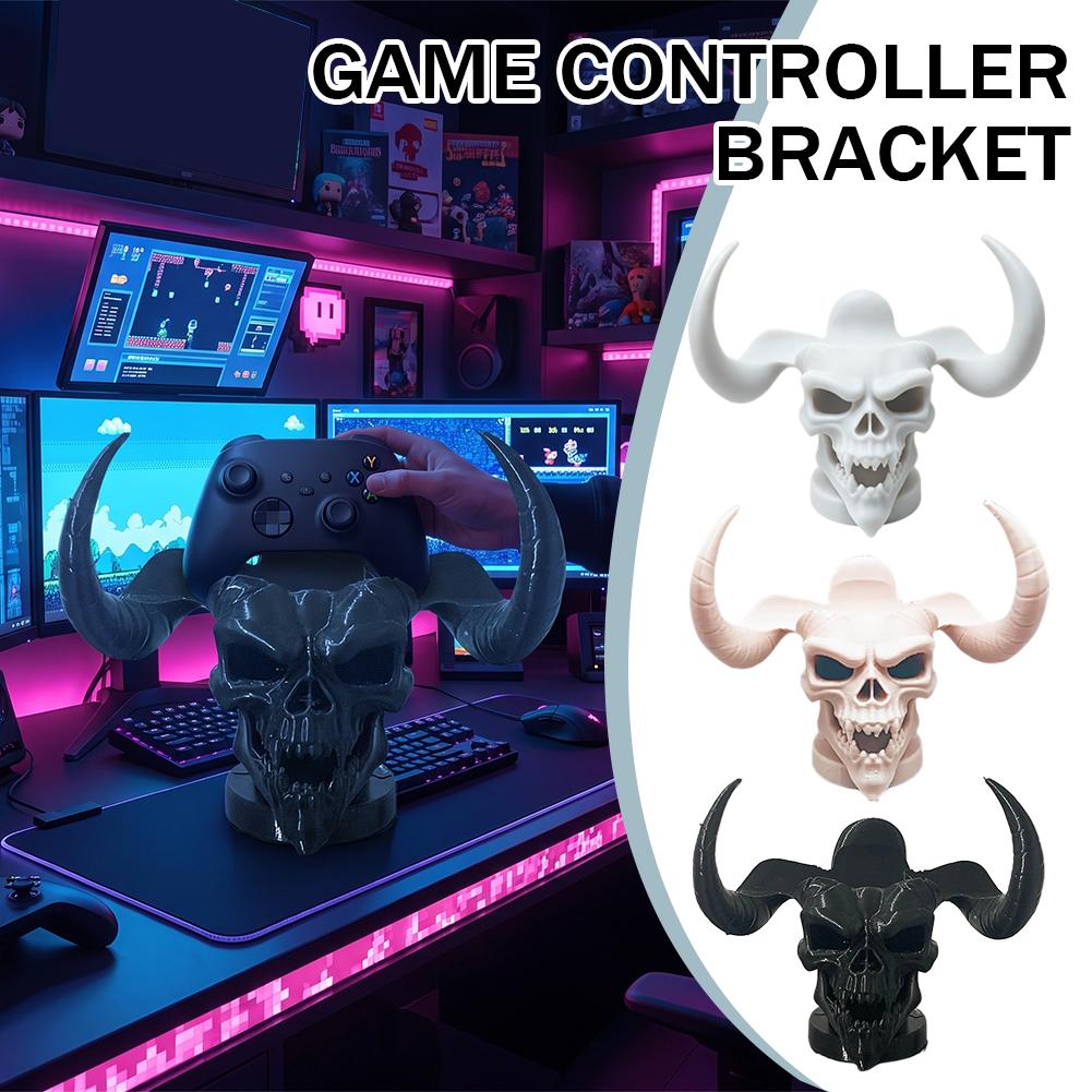 Desk Setup Gaming - Unique Devil Skull Horn Controller Holder