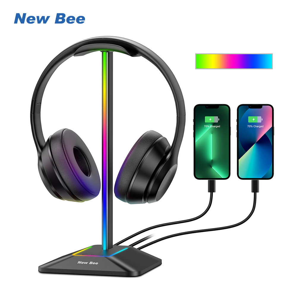 New Bee Z8 RGB Headphones Stan - Desk Setup Gaming ulasan dan harga