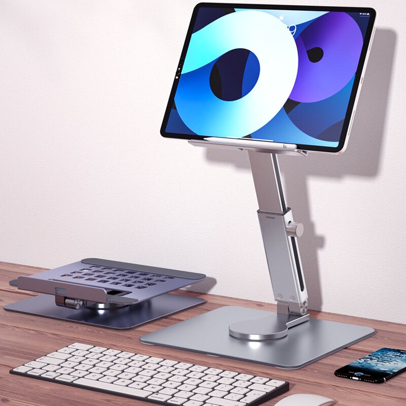 Aluminum Tablet Stand 360°Rota - Desk Setup Riser ulasan dan harga