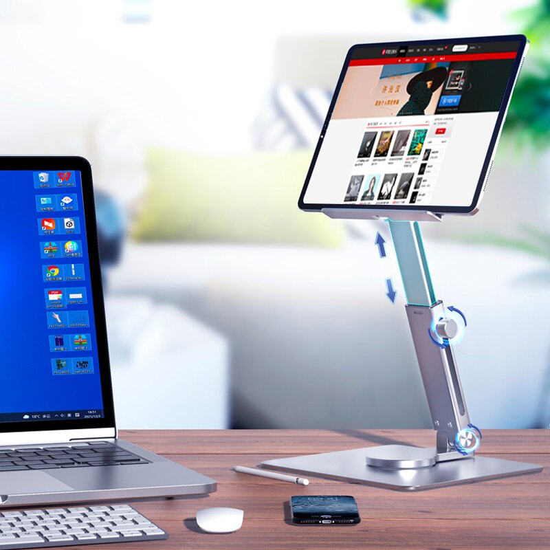Aluminum Tablet Stand 360°Rota - Desk Setup Riser ulasan dan harga