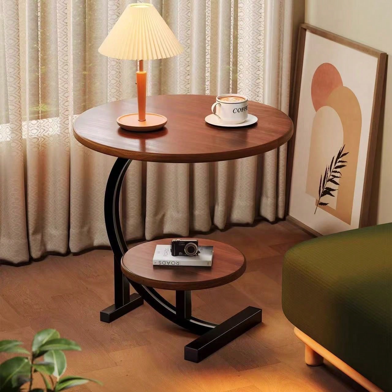 Round C-Shaped Storage Table W - Desk Setup Modern ulasan dan harga