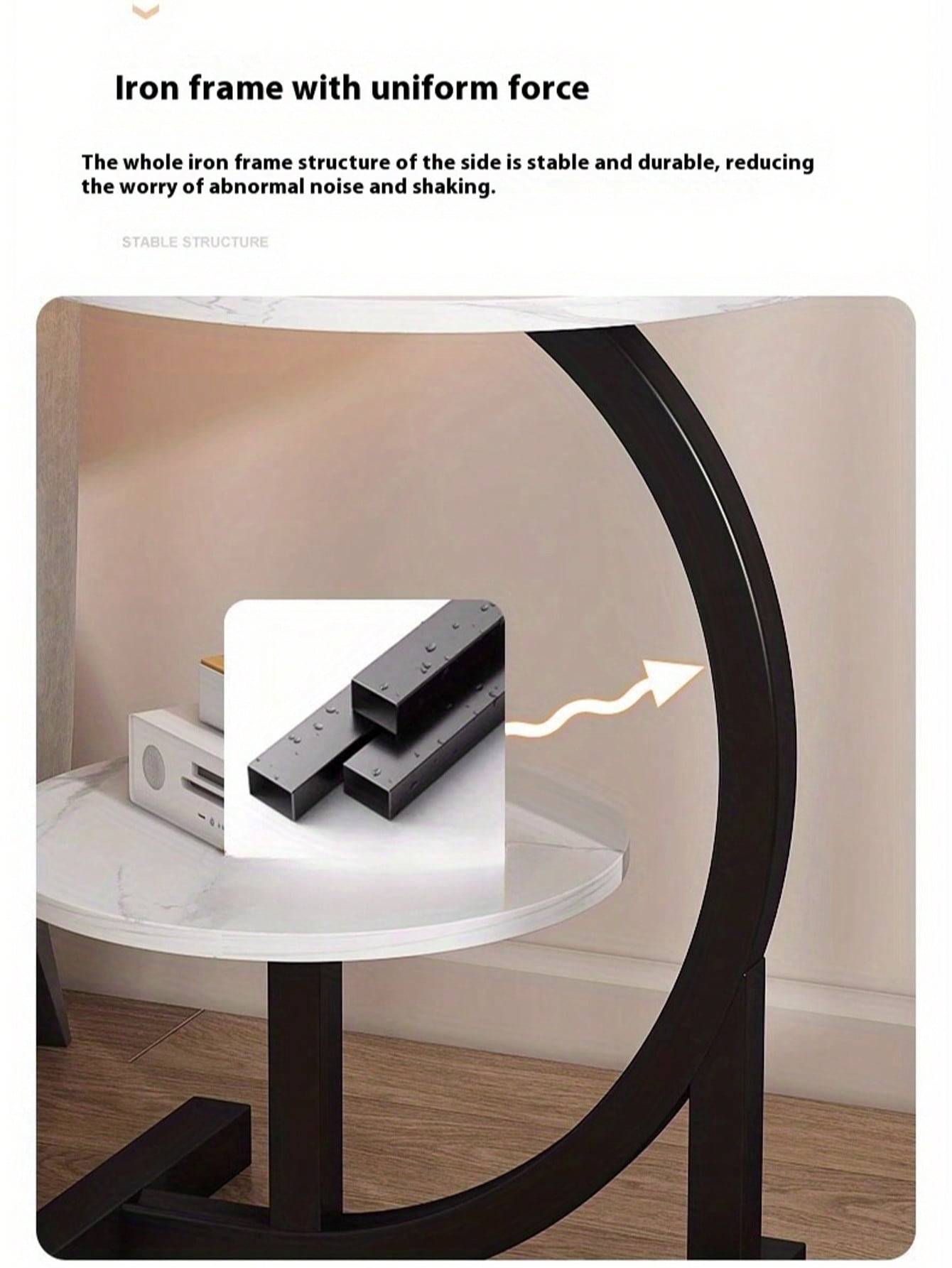 Round C-Shaped Storage Table W - Desk Setup Modern ulasan dan harga