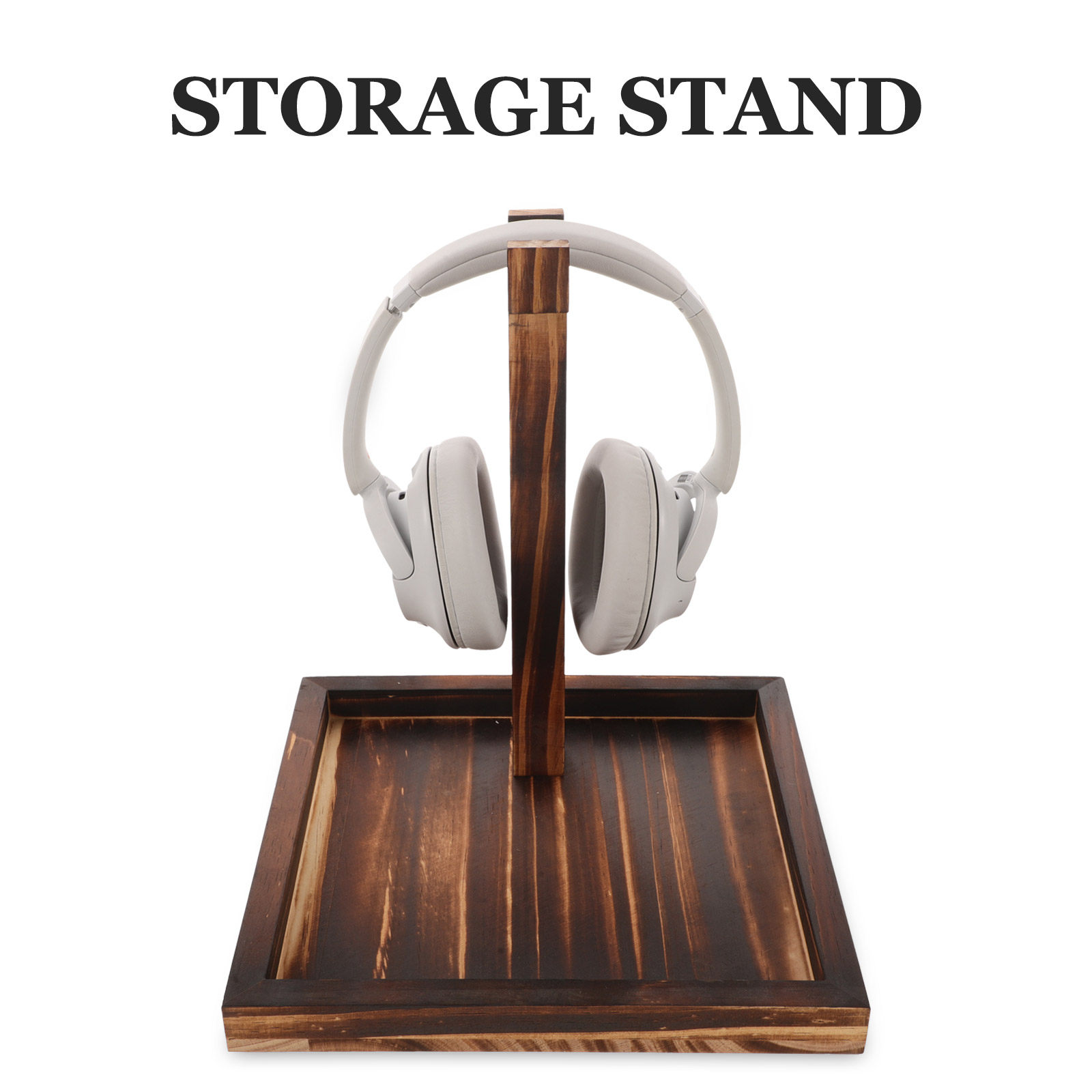 Solid Wood Headphone Stand for - Desk Setup Headphones ulasan dan harga