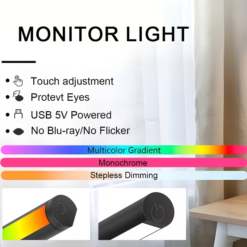 LED Monitor Light Bar 30cm 40c - Desk Setup Modern ulasan dan harga