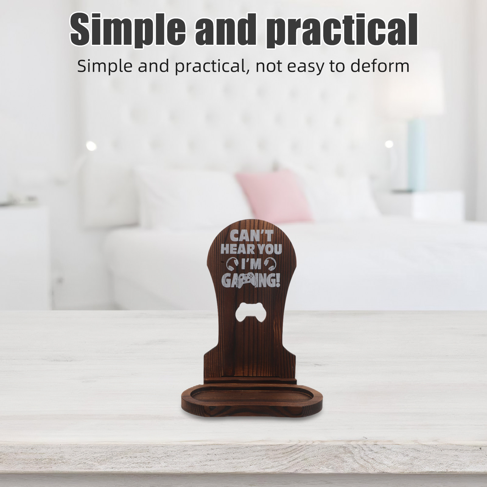 Gaming Headphone Stand Wood De - Desk Setup Gaming ulasan dan harga
