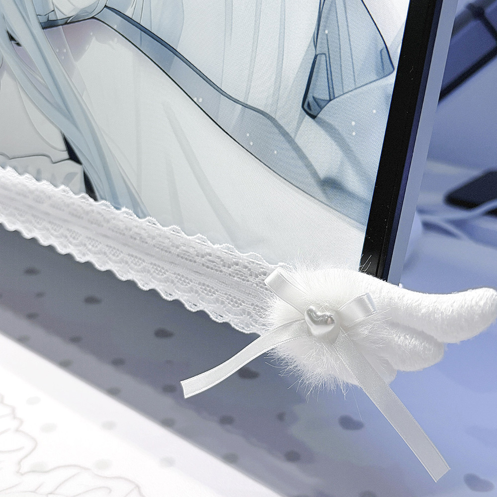 New Screen Decor White Lace Mo - Desk Setup Gaming ulasan dan harga