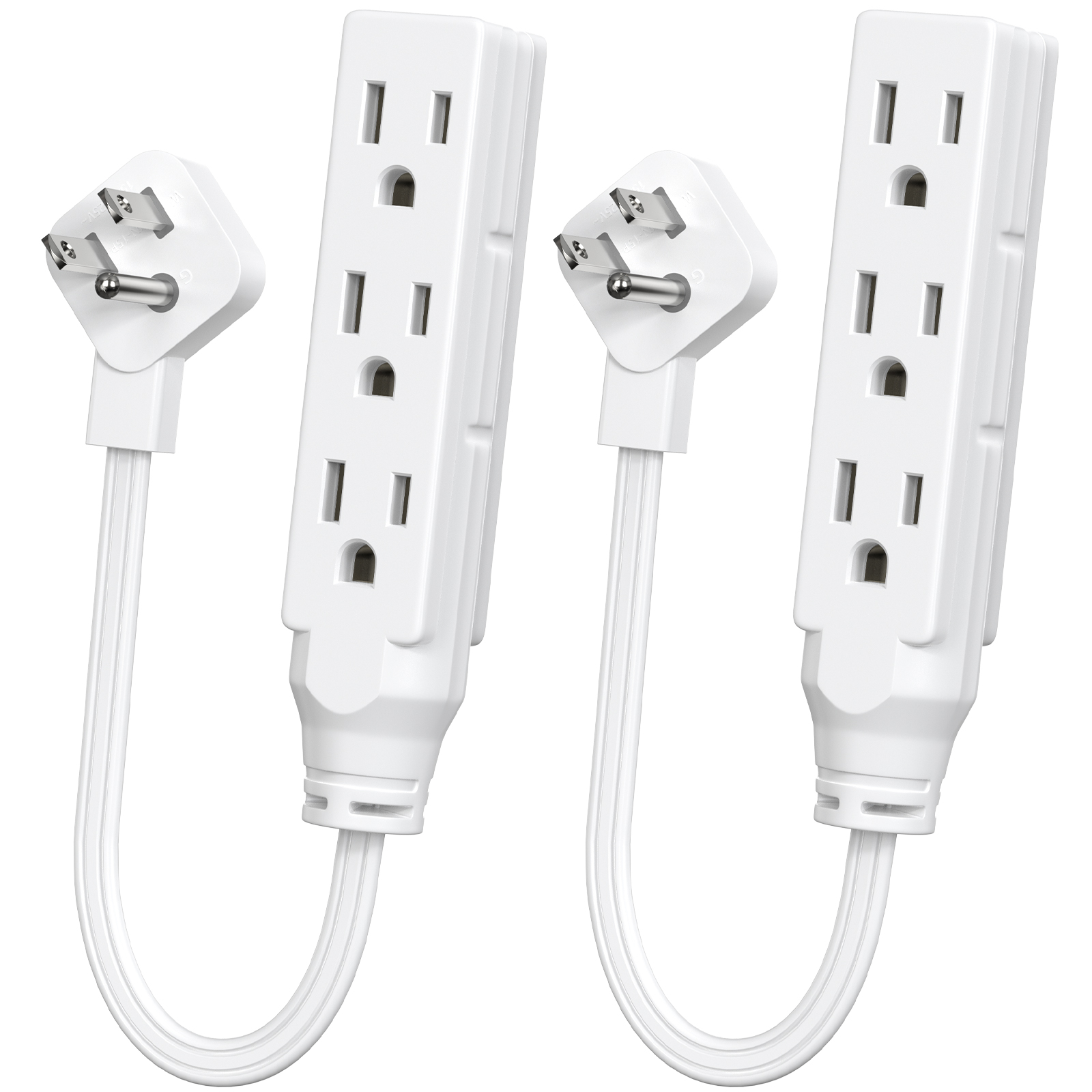 2pcs Flat Plug Three-Socket Po - Power Strip Flat ulasan dan harga