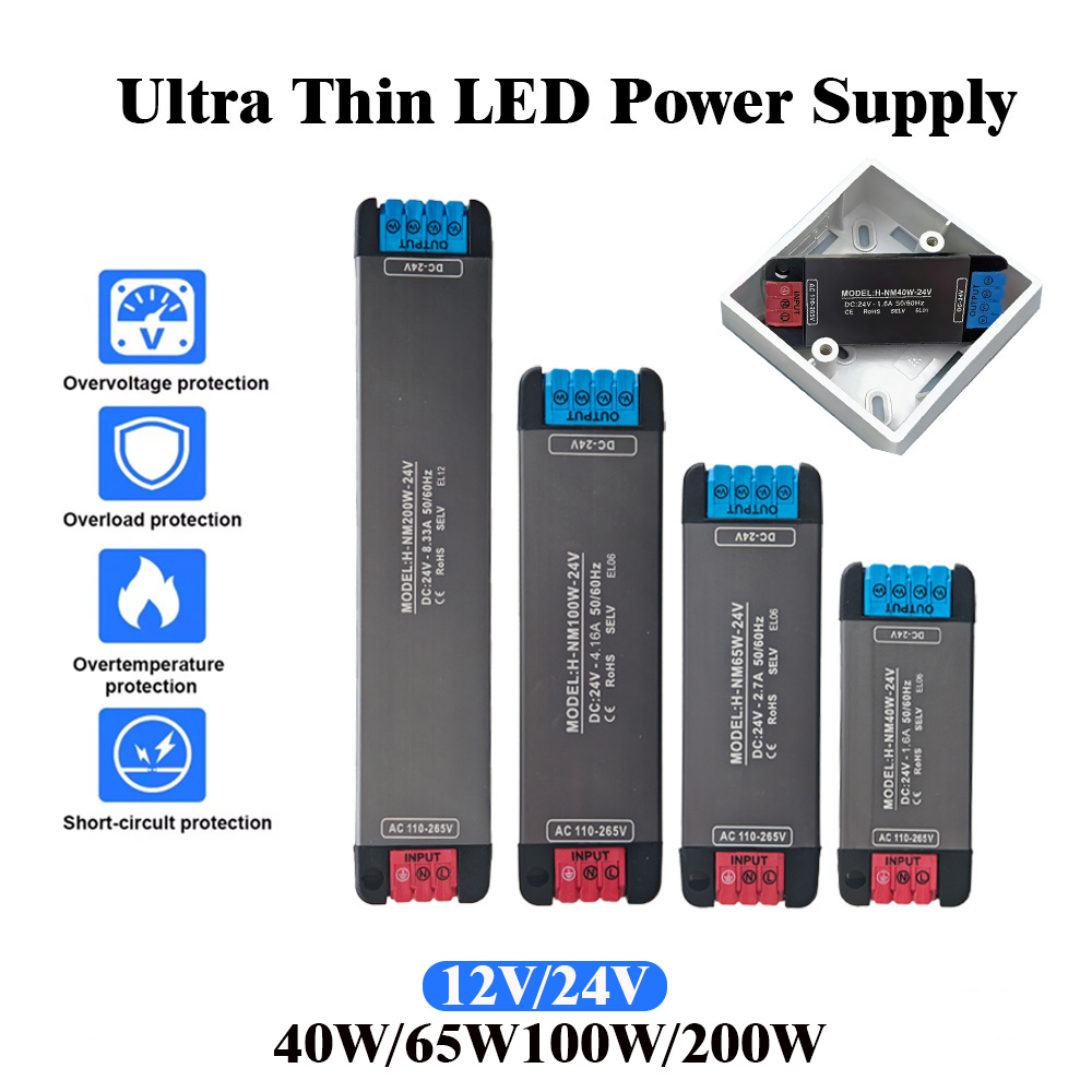 DC24V 200W 100W 65W 40W  Ultra - Power Strip Flat ulasan dan harga
