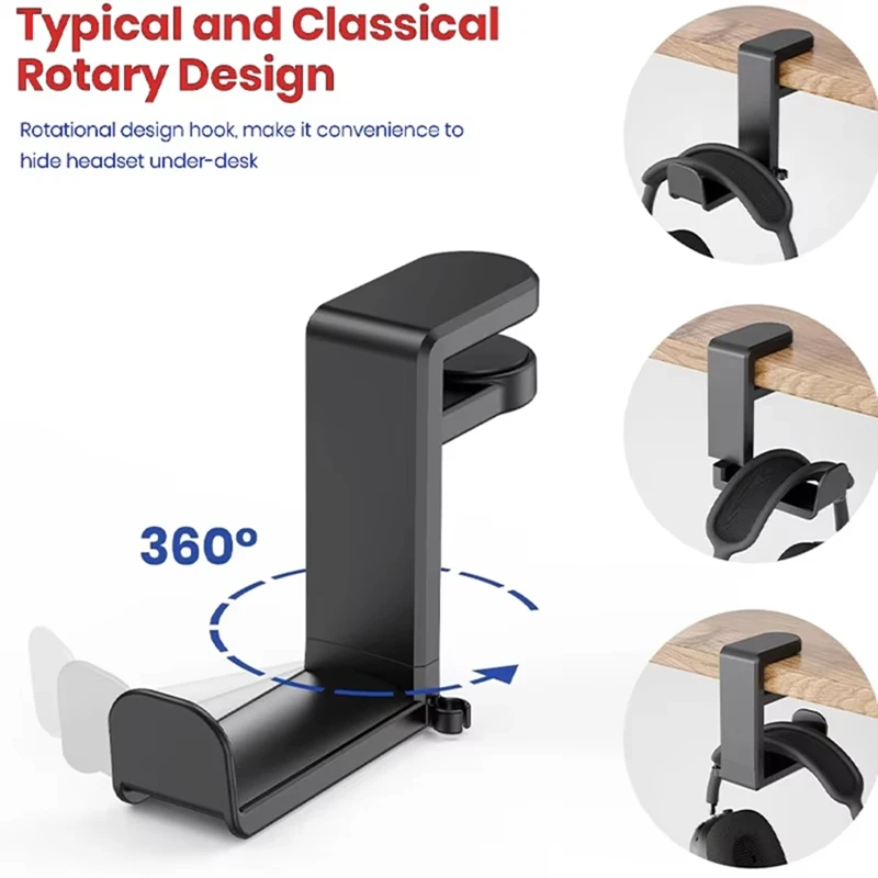 360° Rotating Headphone Stand  - Desk Setup Gaming ulasan dan harga