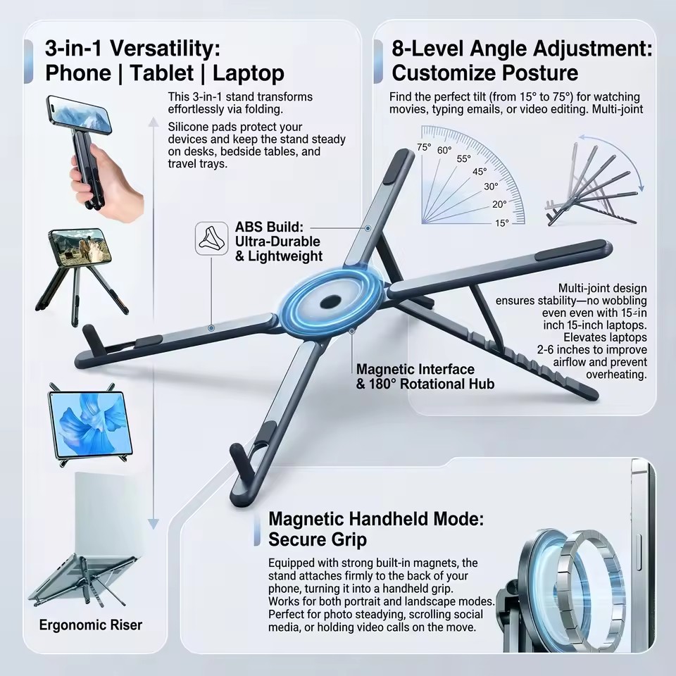 Portable Magnetic Phone Holder - Desk Setup Equipment ulasan dan harga