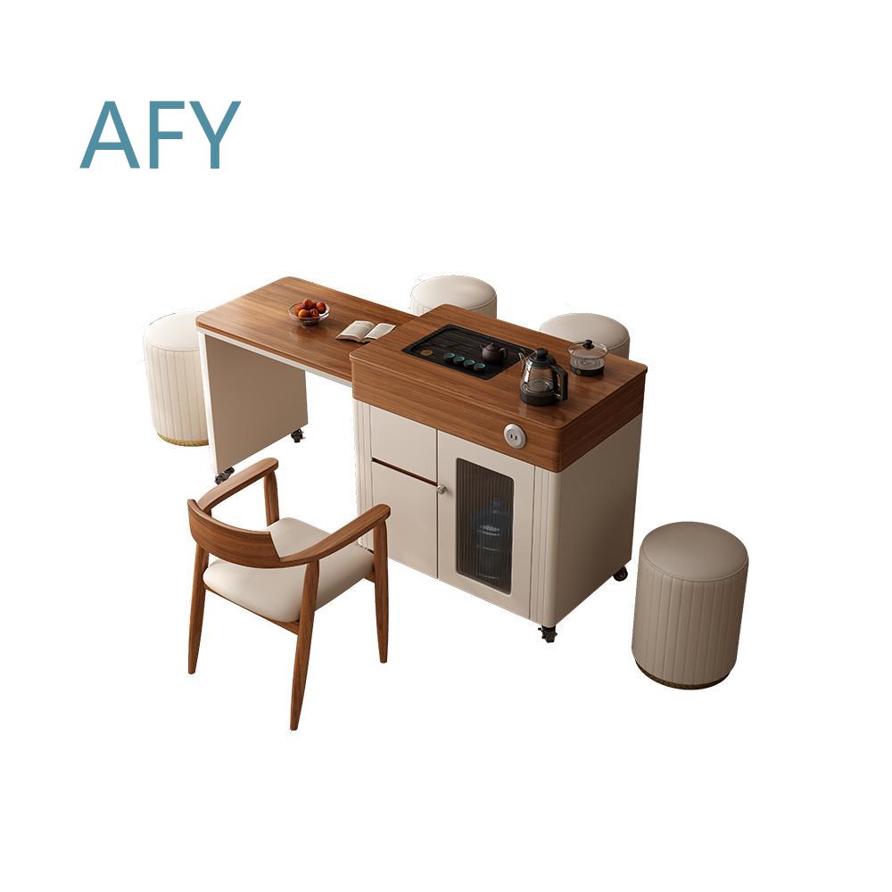 Solid Wood Mobile Table and Ch - Desk Setup Small Room ulasan dan harga