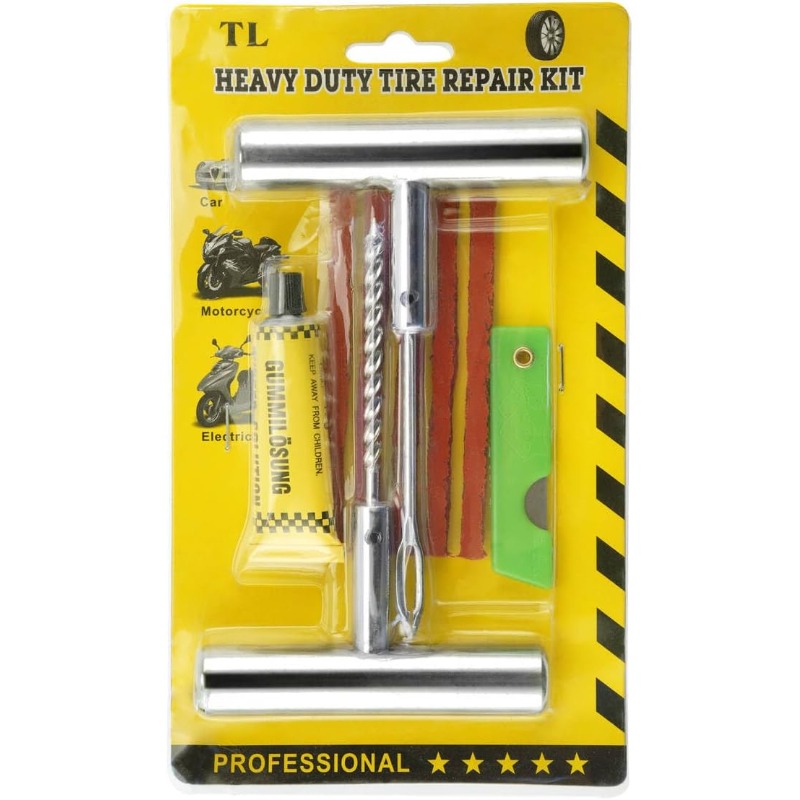 1Set Tire Repair Kit with Plug - Power Strip Flat ulasan dan harga