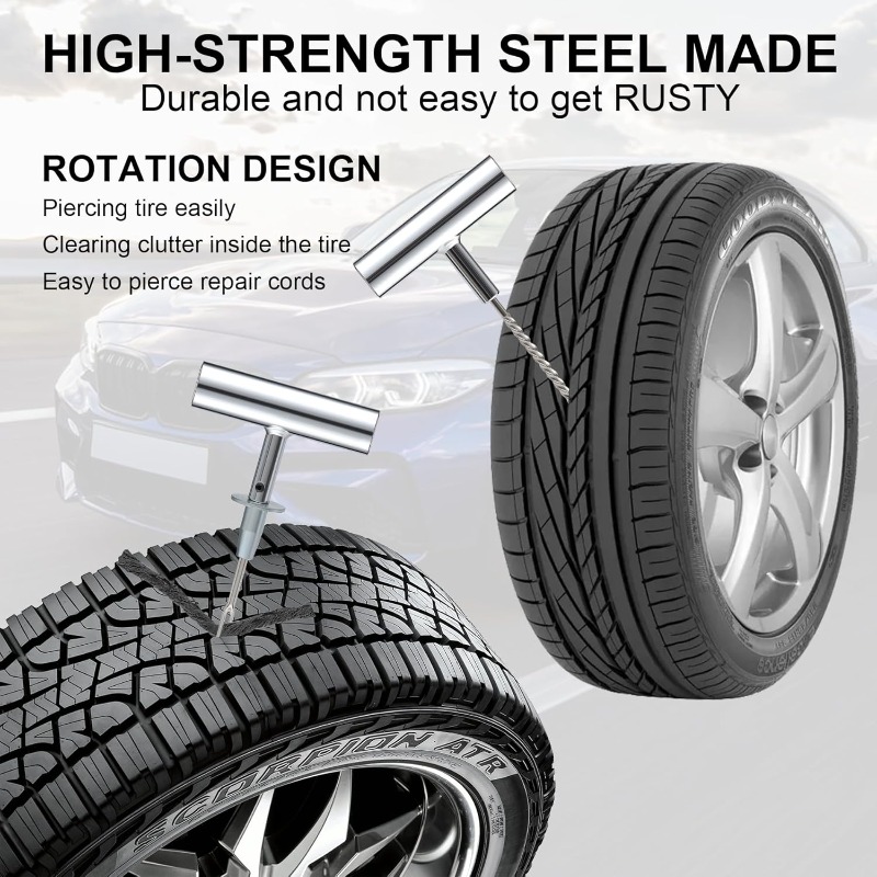 1Set Tire Repair Kit with Plug - Power Strip Flat ulasan dan harga