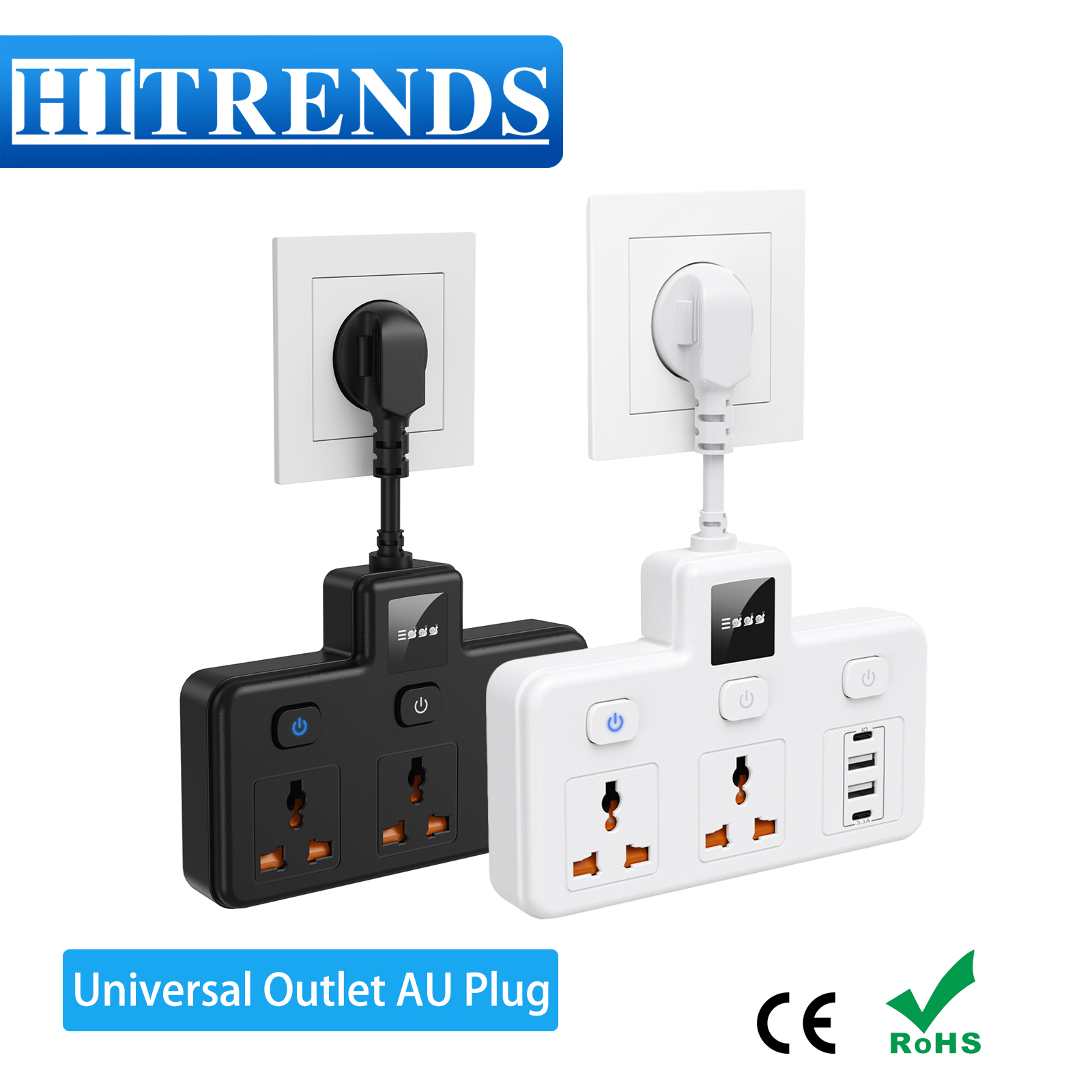 AU plug Universal Outlet Power - Power Strip Flat ulasan dan harga
