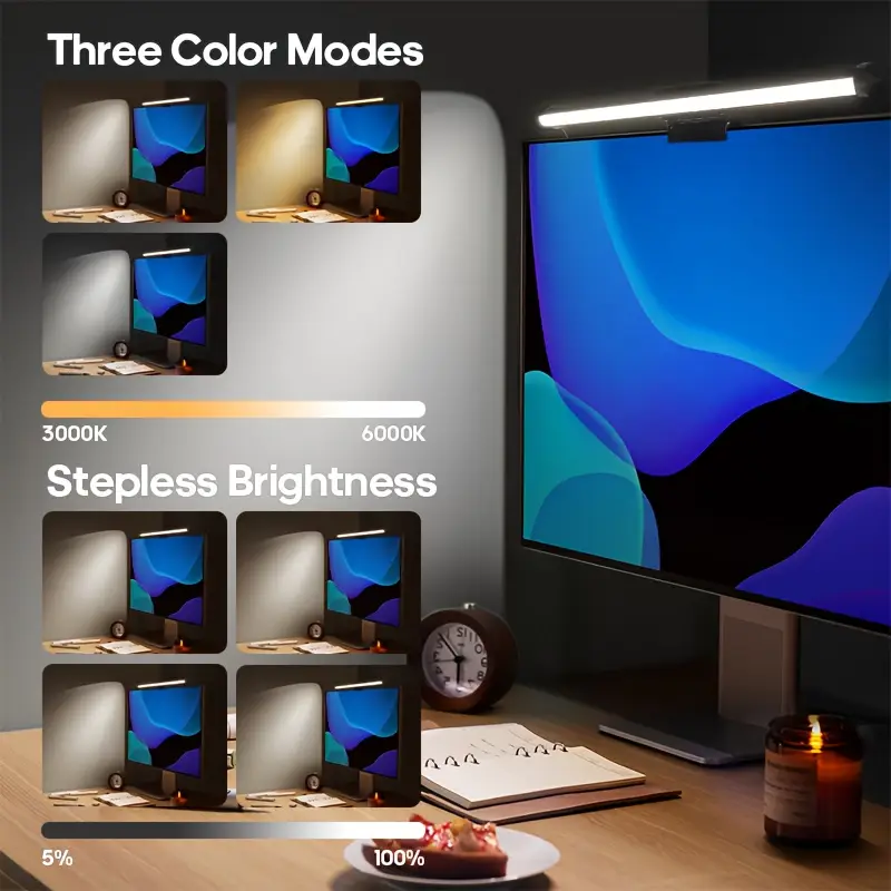 RGB Monitor Light Bar Strip Ey - Desk Setup Modern ulasan dan harga