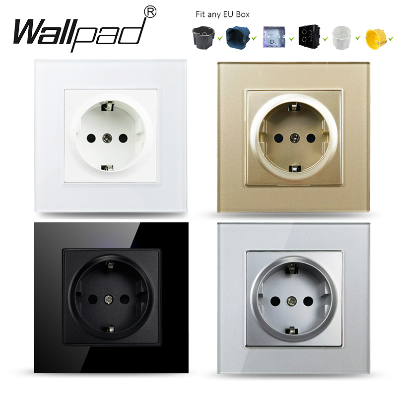 Wallpad 16A EU Socket White /  - Power Strip Flat ulasan dan harga