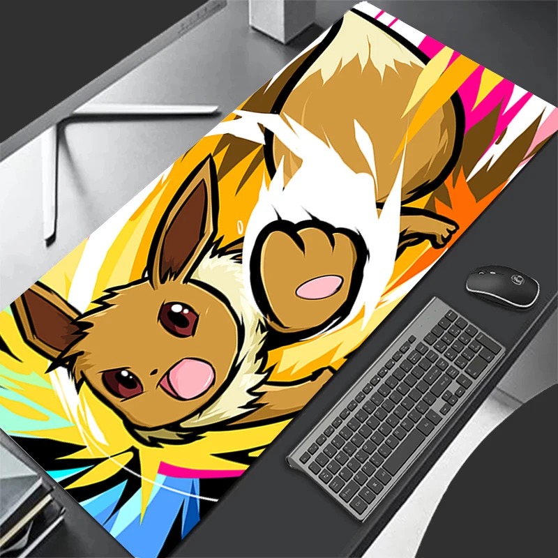 P-Pokemon Eevee Anime Gaming M - Desk Setup Mat ulasan dan harga