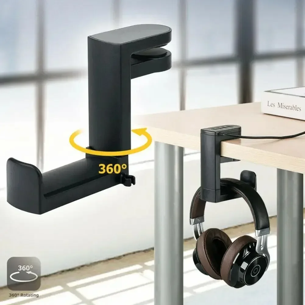 No Punch Headphone Hook Clip H - Desk Setup Gaming ulasan dan harga