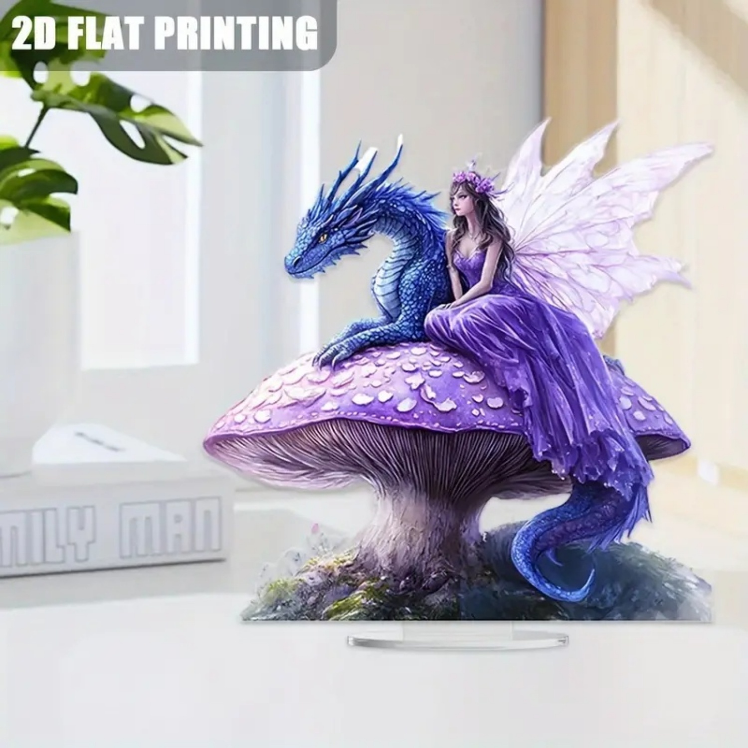 Fairy Statue,2D Flat Acrylic P - Desk Setup Equipment ulasan dan harga
