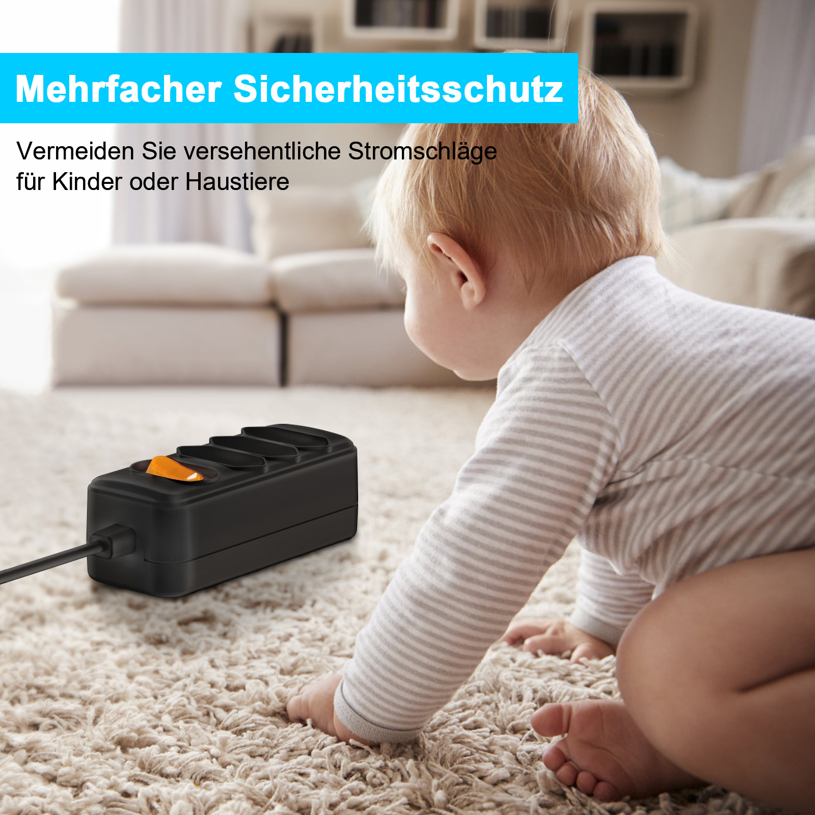 European EU 2 Prong Power Sock - Power Strip Flat ulasan dan harga