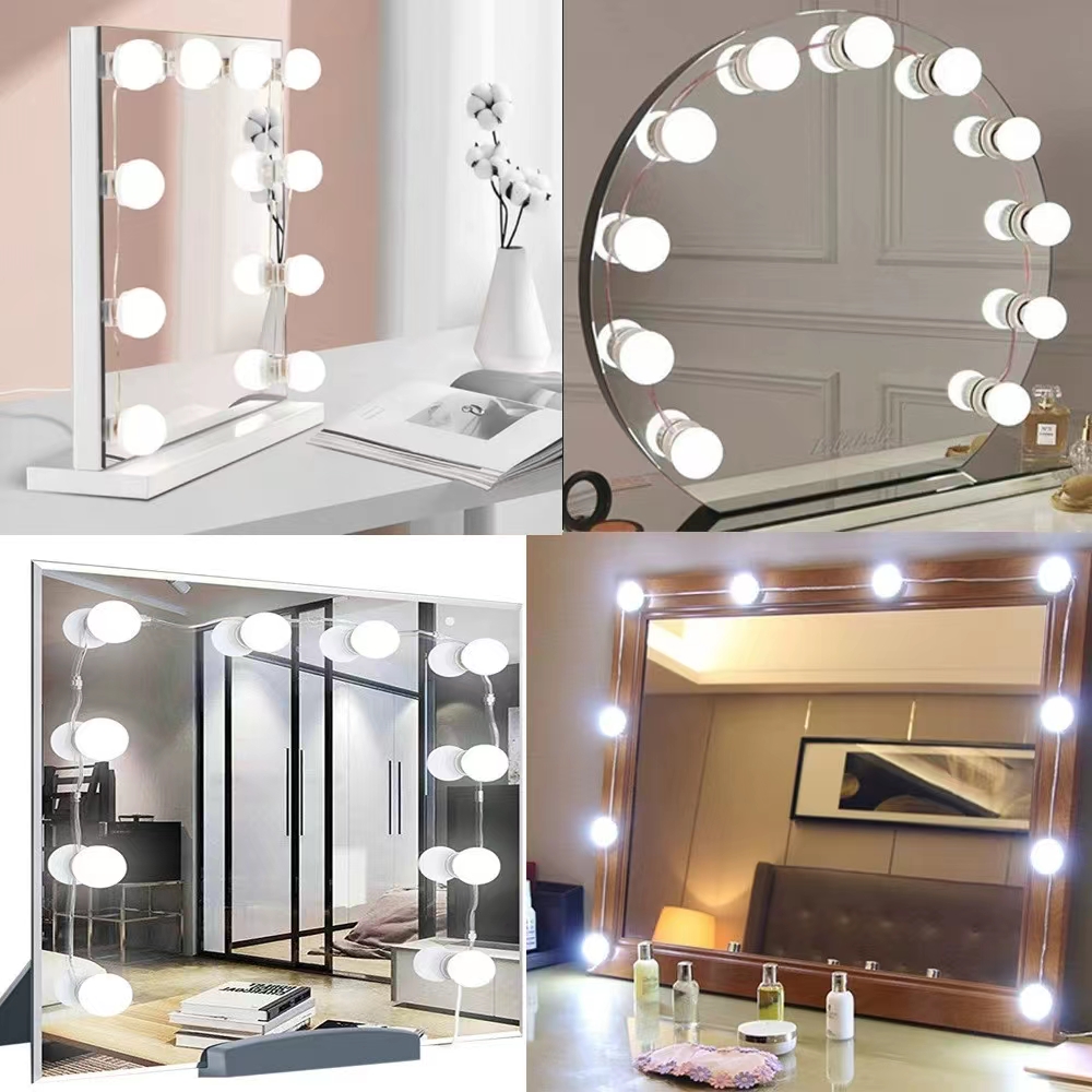 LED Light Paste Mirror Makeup  - Desk Setup Room ulasan dan harga