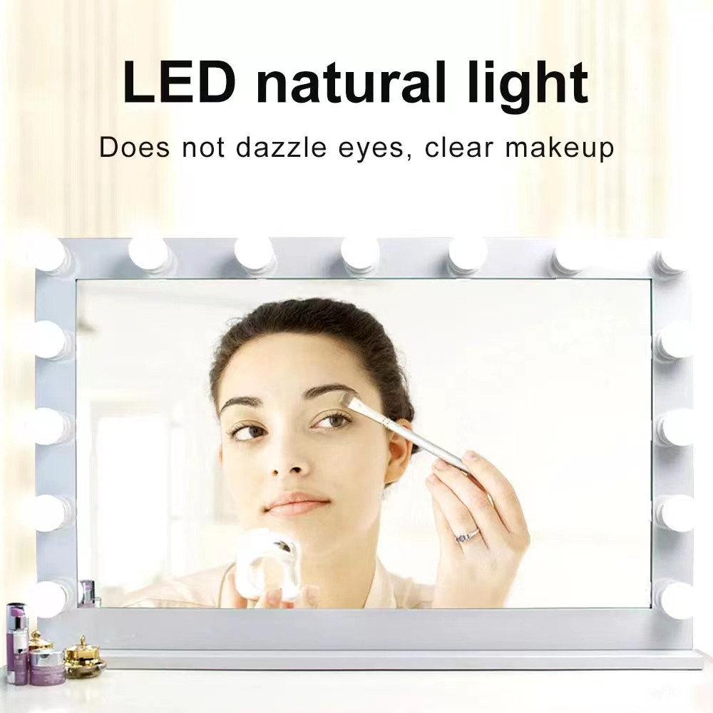 LED Light Paste Mirror Makeup  - Desk Setup Room ulasan dan harga