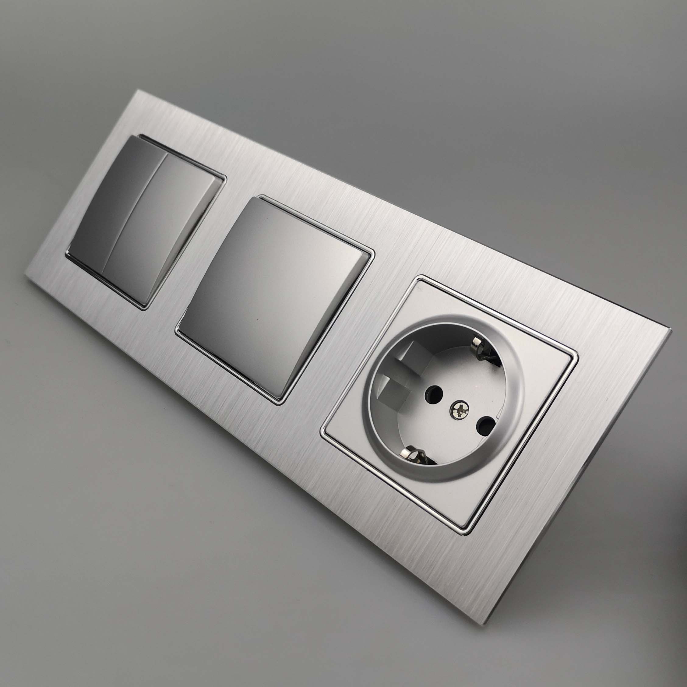 Silver EU Metal Frame Electric - Power Strip Flat ulasan dan harga