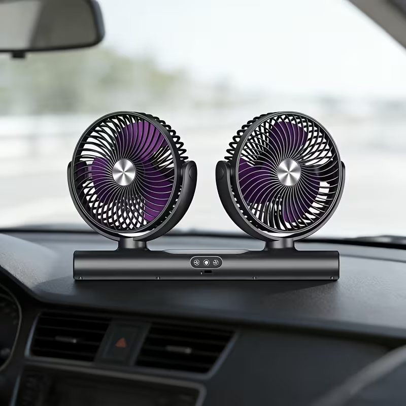 Dual-Head Circulation Fan Mode - Desk Setup Modern ulasan dan harga