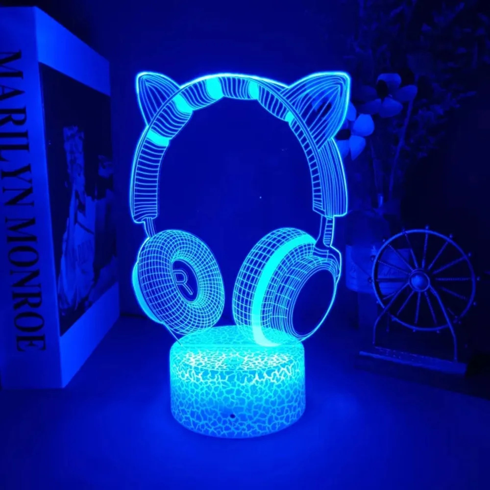 New Headphones 3D Illusion Nig - Desk Setup Headphones ulasan dan harga