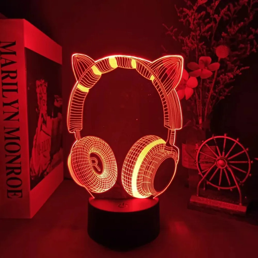 New Headphones 3D Illusion Nig - Desk Setup Headphones ulasan dan harga
