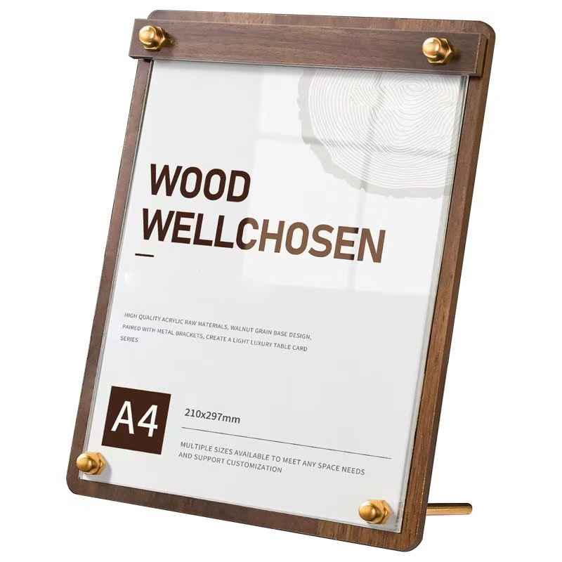Custom A4/A5 Acrylic Wood Grai - Desk Setup Modern ulasan dan harga