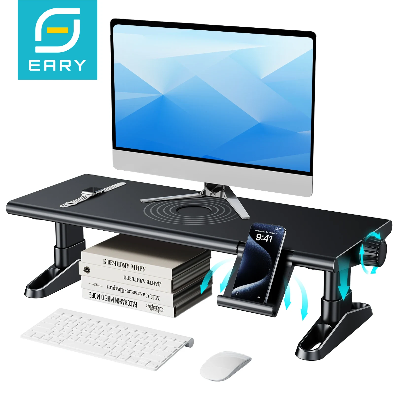 Eary Computer Monitor Stand Ri - Desk Setup Riser ulasan dan harga