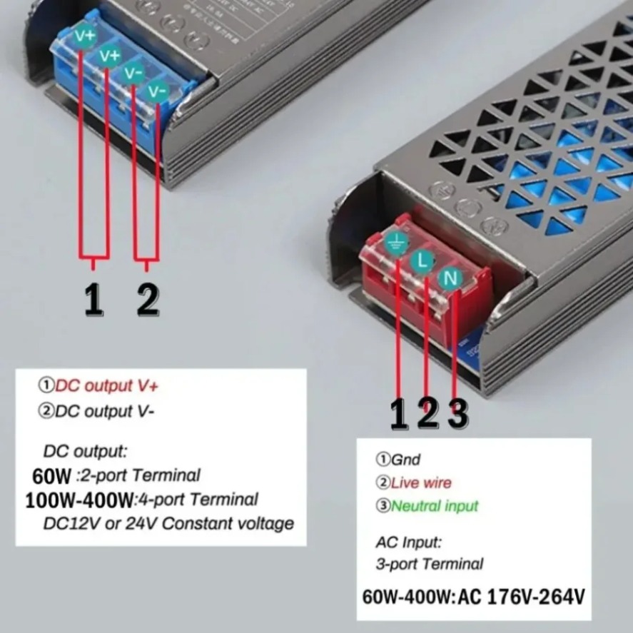 Super Thin AC220V To DC12V 24V - Power Strip Flat ulasan dan harga