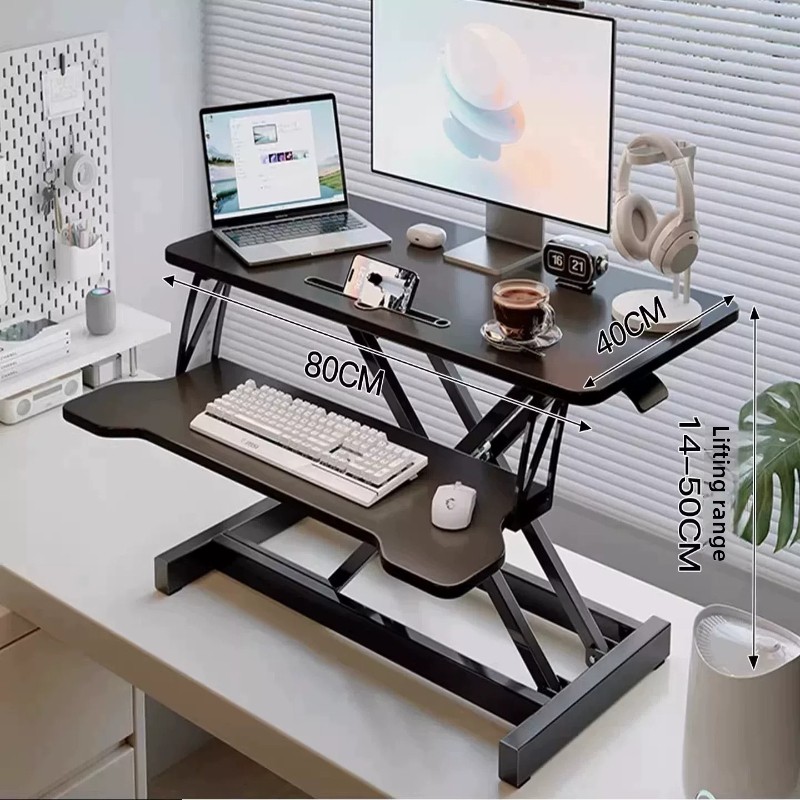 Standing Desk Riser Height Adj - Desk Setup Riser ulasan dan harga