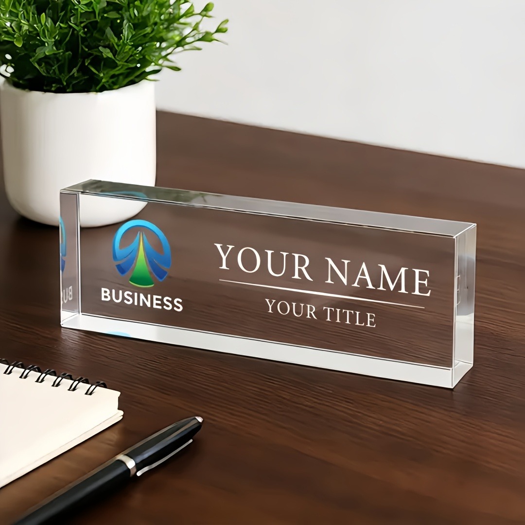 2D Flat Personalized Acrylic D - Desk Setup Modern ulasan dan harga