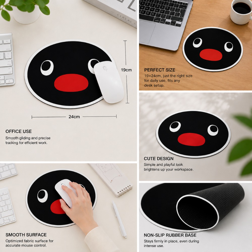 Cute Penguin Expression Mouse  - Desk Setup Rug ulasan dan harga