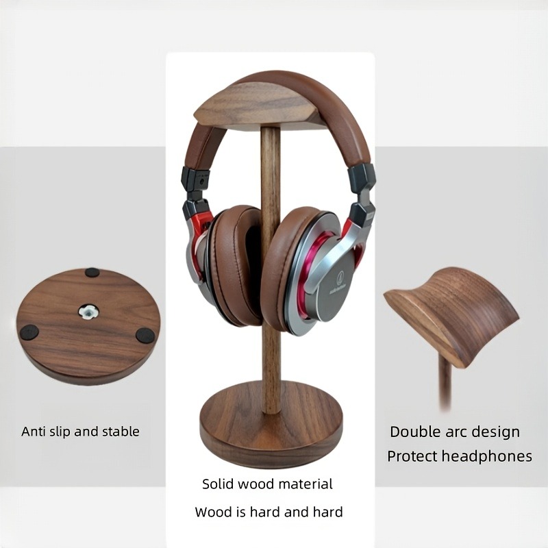 PGY Wooden Headphone Stand Erg - Desk Setup Headphones ulasan dan harga