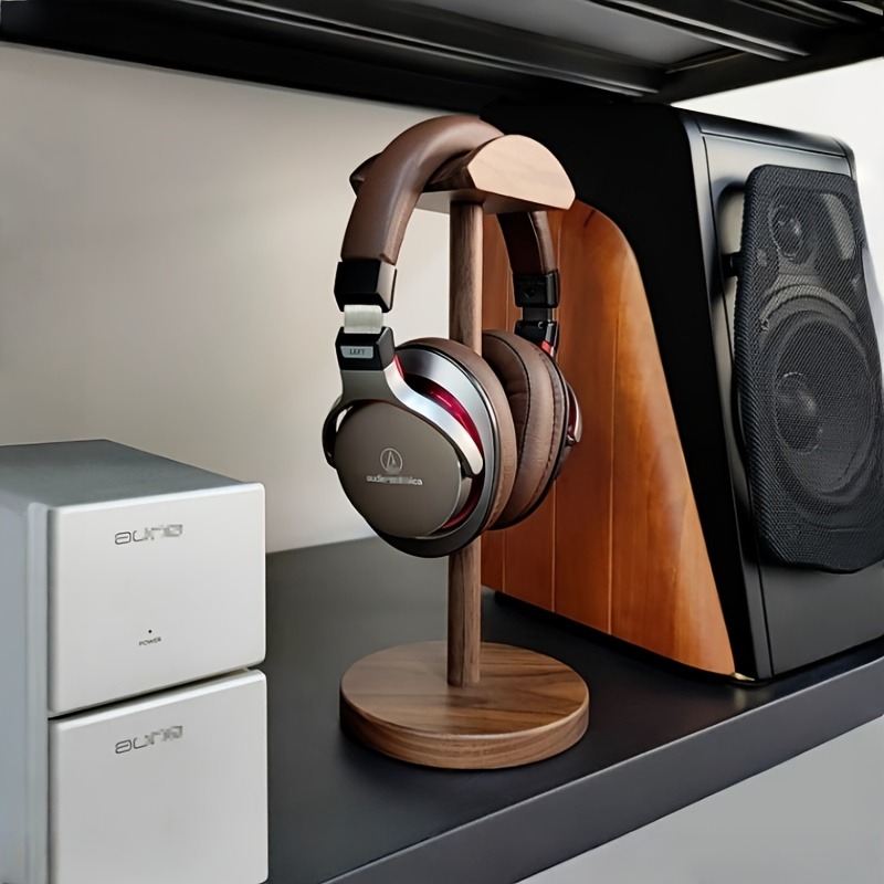PGY Wooden Headphone Stand Erg - Desk Setup Headphones ulasan dan harga