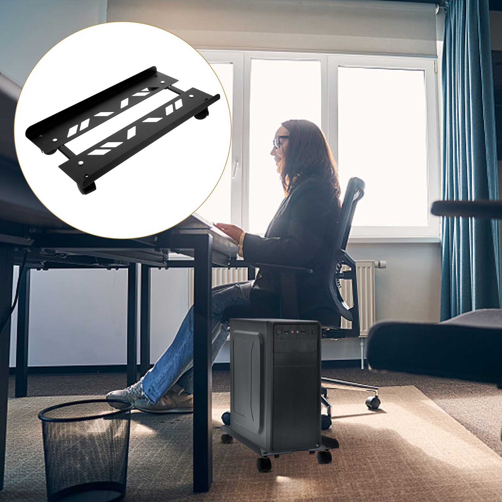 Computer Tower Stand Holder Fo - Desk Setup Gaming ulasan dan harga