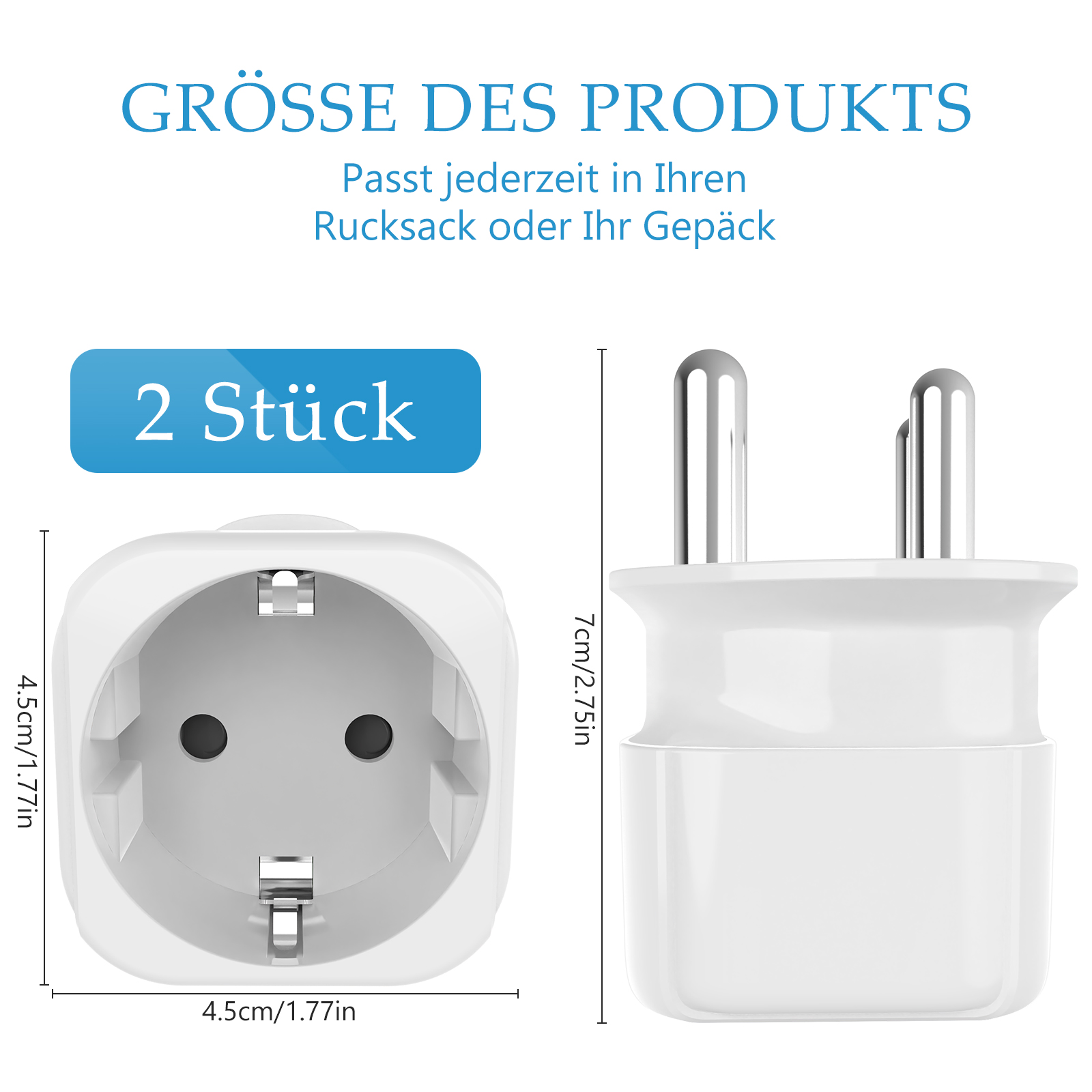 2PCS South Africa Travel Adapt - Power Strip Flat ulasan dan harga