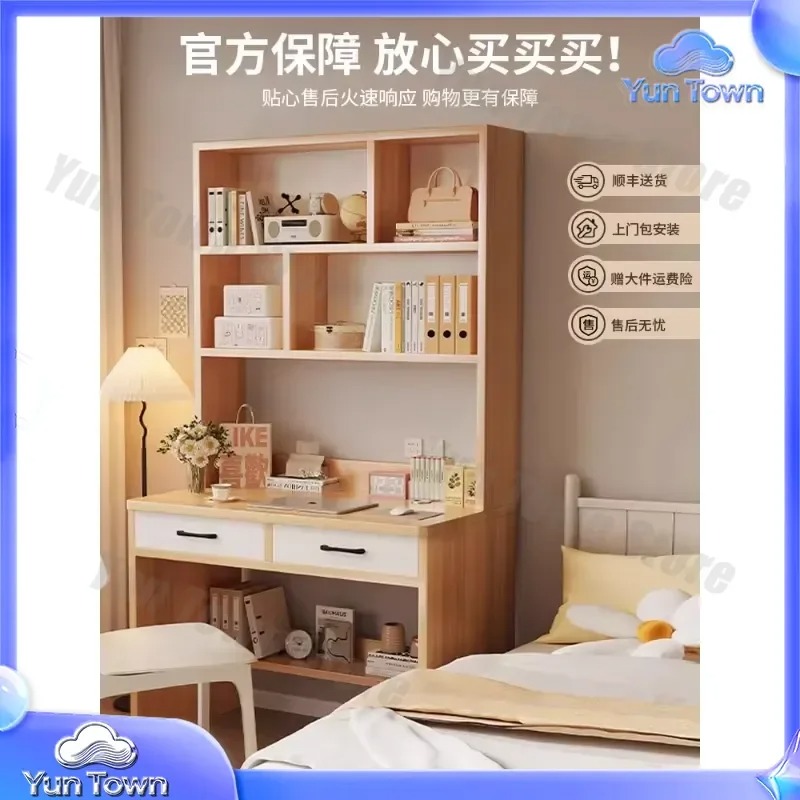 Solid Wood Bookshelf for Stude - Desk Setup Small Room ulasan dan harga